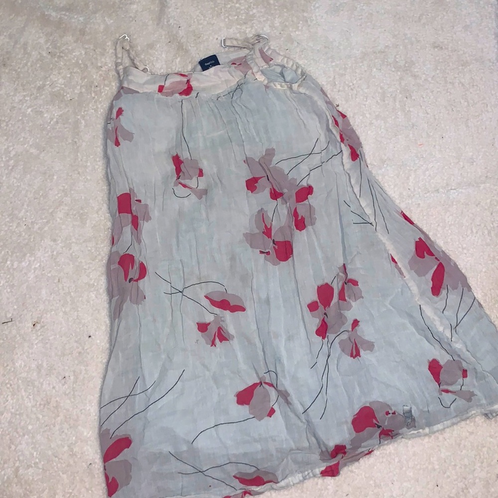 Gap kids dress, floral, blue/pink S (6-7)